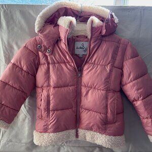 Sam Edelman girls puffer jacket, pink & white, XS 5/6 - NWT